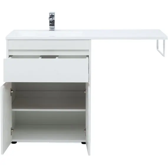 ТУМБА ПОД РАКОВИНУ AQUANET ТОКИО 68 БЕЛЫЙ (НАПОЛЬНАЯ, 1 ЯЩИК, 2 ДВЕРЦЫ)