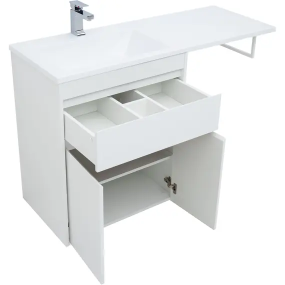 ТУМБА ПОД РАКОВИНУ AQUANET ТОКИО 68 БЕЛЫЙ (НАПОЛЬНАЯ, 1 ЯЩИК, 2 ДВЕРЦЫ)