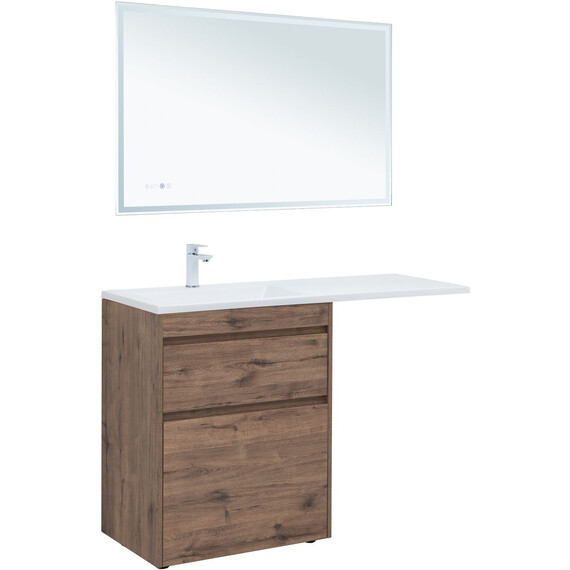 ТУМБА ПОД РАКОВИНУ AQUANET ТОКИО 68 ДУБ ВЕЛЛИНГТОН (НАПОЛЬНАЯ 2 ЯЩИКА)