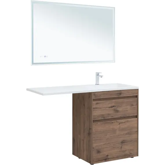 ТУМБА ПОД РАКОВИНУ AQUANET ТОКИО 68 ДУБ ВЕЛЛИНГТОН (НАПОЛЬНАЯ 2 ЯЩИКА)