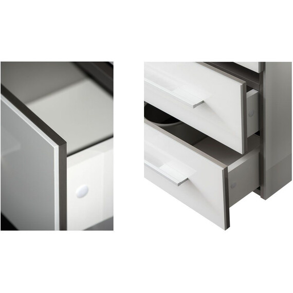 ТУМБА ПОД РАКОВИНУ AQUANET ВЕРОНА 100 БЕЛЫЙ (НАПОЛЬНАЯ 3 ЯЩИКА)