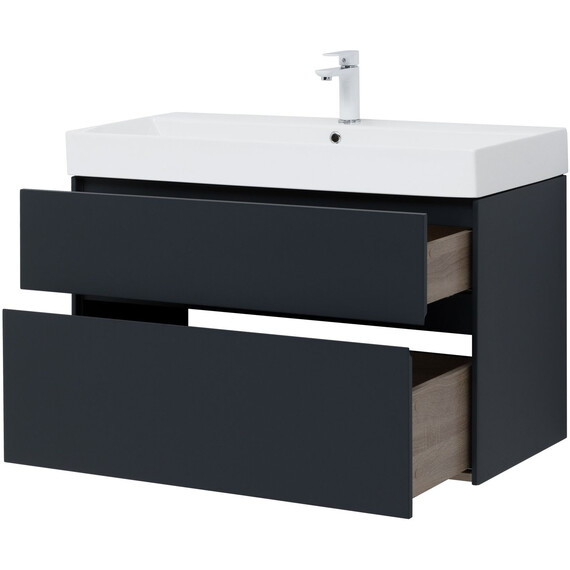 ТУМБА ПОД РАКОВИНУ AQUANET БРУКЛИН 100 АНТРАЦИТ МАТОВЫЙ