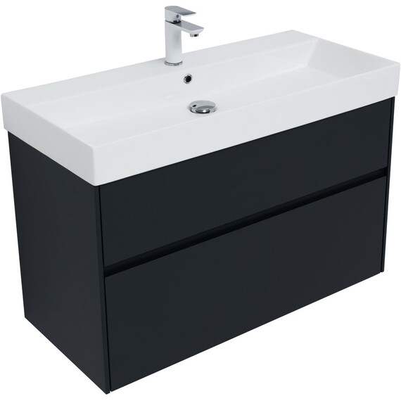 ТУМБА ПОД РАКОВИНУ AQUANET БРУКЛИН 100 АНТРАЦИТ МАТОВЫЙ