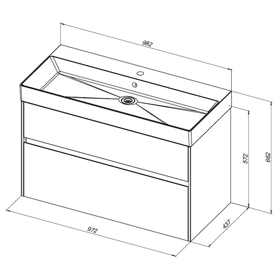 ТУМБА ПОД РАКОВИНУ AQUANET БРУКЛИН 100 БЕЛЫЙ