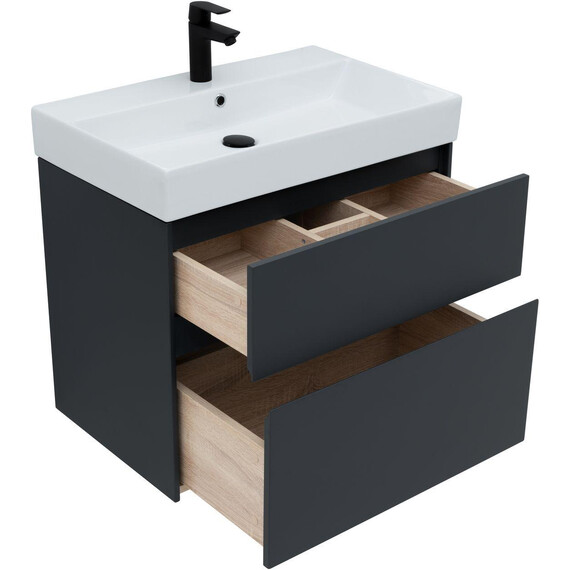 ТУМБА ПОД РАКОВИНУ AQUANET БРУКЛИН 70 АНТРАЦИТ МАТОВЫЙ