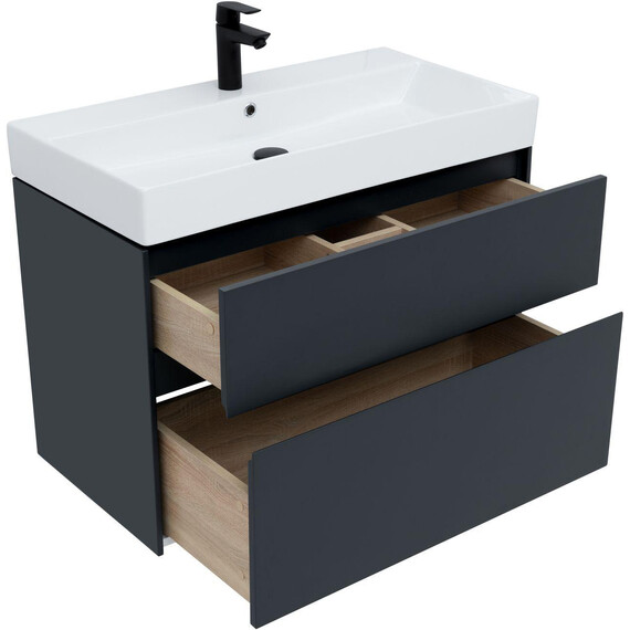 ТУМБА ПОД РАКОВИНУ AQUANET БРУКЛИН 85 АНТРАЦИТ МАТОВЫЙ