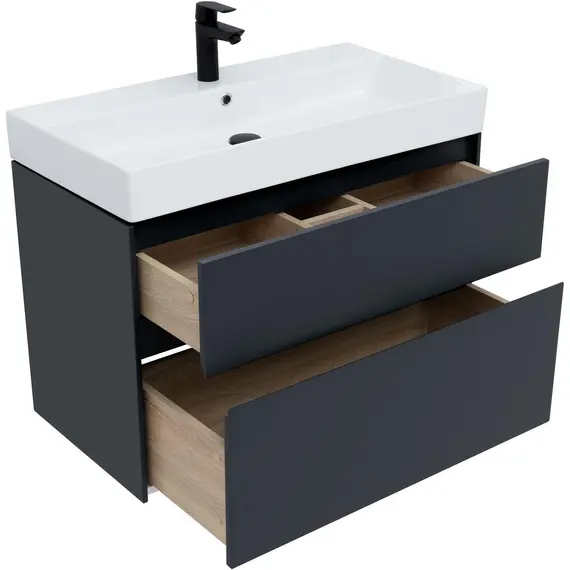 ТУМБА ПОД РАКОВИНУ AQUANET БРУКЛИН 85 АНТРАЦИТ МАТОВЫЙ