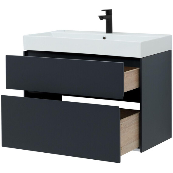 ТУМБА ПОД РАКОВИНУ AQUANET БРУКЛИН 85 АНТРАЦИТ МАТОВЫЙ