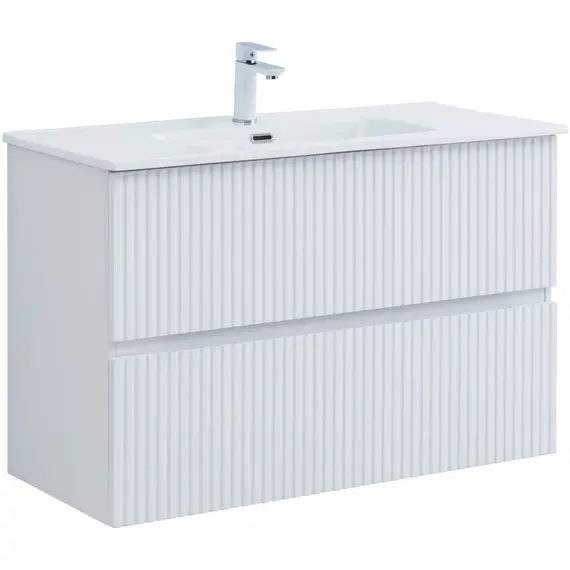 ТУМБА ПОД РАКОВИНУ AQUANET ДЖЕЙН 100 БЕЛЫЙ МАТОВЫЙ