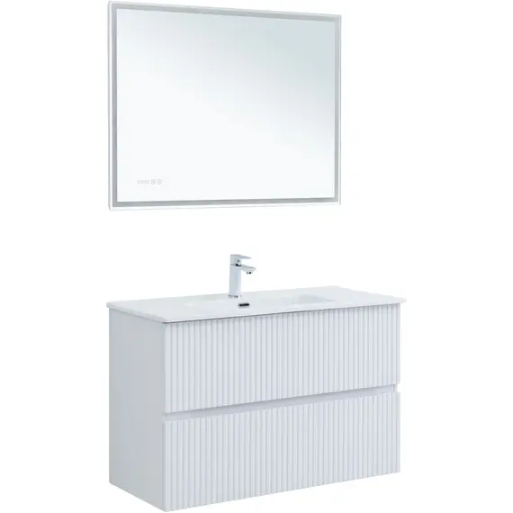 ТУМБА ПОД РАКОВИНУ AQUANET ДЖЕЙН 100 БЕЛЫЙ МАТОВЫЙ