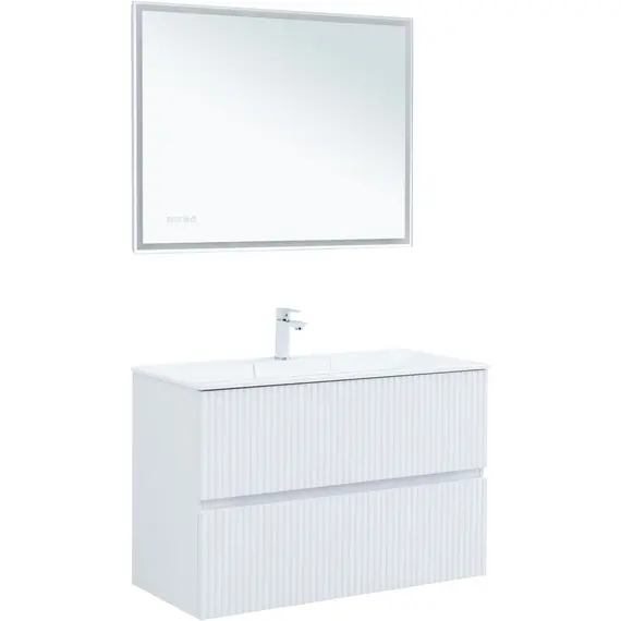 ТУМБА ПОД РАКОВИНУ AQUANET ДЖЕЙН 100 БЕЛЫЙ МАТОВЫЙ