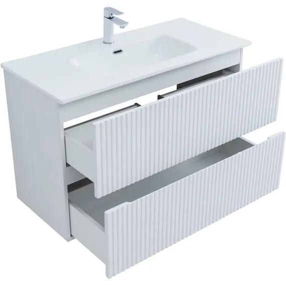 ТУМБА ПОД РАКОВИНУ AQUANET ДЖЕЙН 100 БЕЛЫЙ МАТОВЫЙ