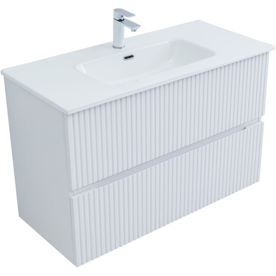 ТУМБА ПОД РАКОВИНУ AQUANET ДЖЕЙН 100 БЕЛЫЙ МАТОВЫЙ