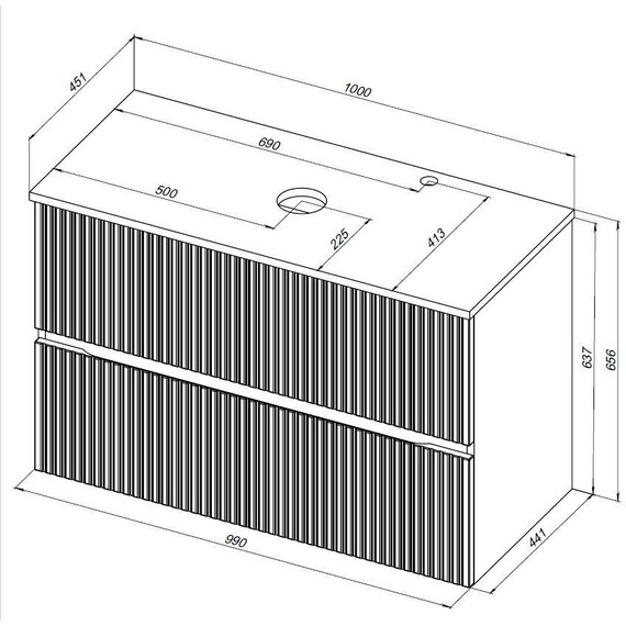 ТУМБА ПОД РАКОВИНУ AQUANET ДЖЕЙН 100 МИСТИ ГРИН