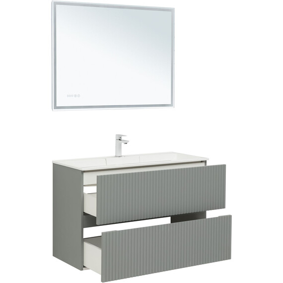 ТУМБА ПОД РАКОВИНУ AQUANET ДЖЕЙН 100 МИСТИ ГРИН