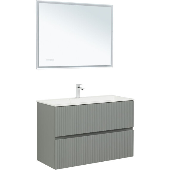 ТУМБА ПОД РАКОВИНУ AQUANET ДЖЕЙН 100 МИСТИ ГРИН