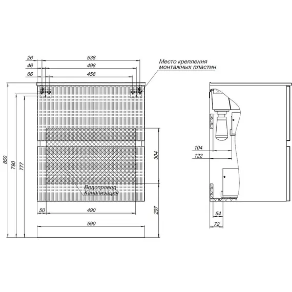 ТУМБА ПОД РАКОВИНУ AQUANET ДЖЕЙН 60 БЕЛЫЙ МАТОВЫЙ