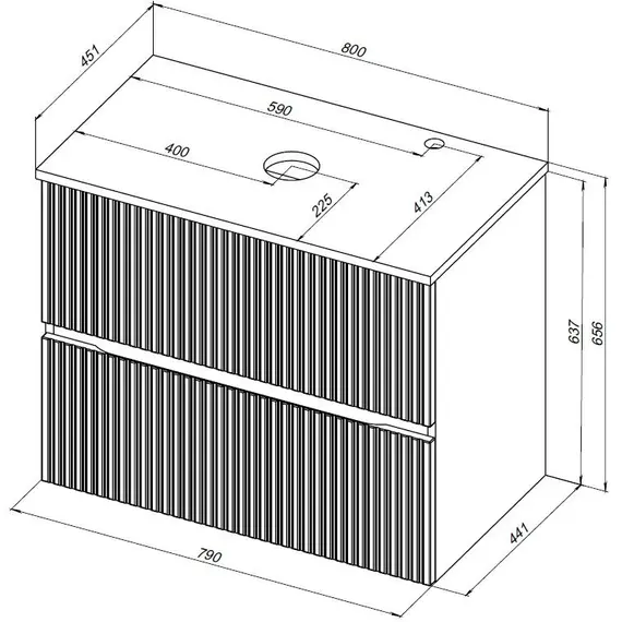 ТУМБА ПОД РАКОВИНУ AQUANET ДЖЕЙН 80 БЕЛЫЙ МАТОВЫЙ