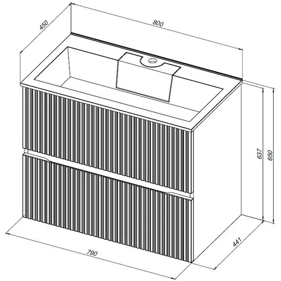 ТУМБА ПОД РАКОВИНУ AQUANET ДЖЕЙН 80 МАРЕНГО