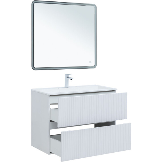 ТУМБА ПОД РАКОВИНУ AQUANET ДЖЕЙН 90 БЕЛЫЙ МАТОВЫЙ