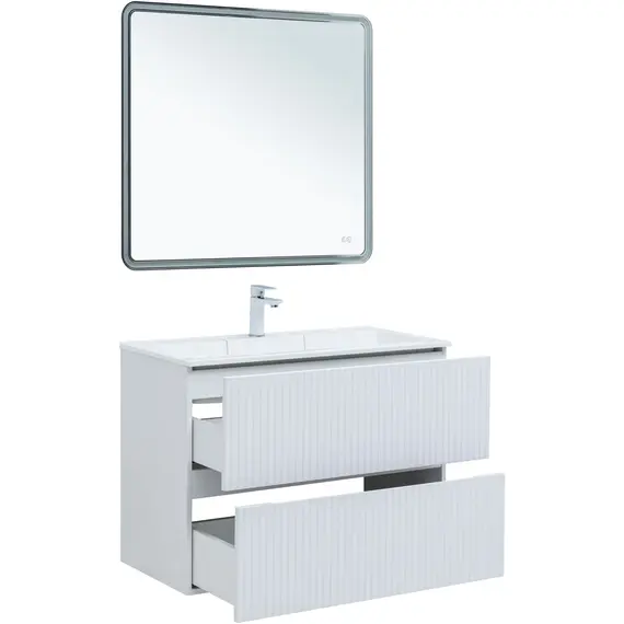 ТУМБА ПОД РАКОВИНУ AQUANET ДЖЕЙН 90 БЕЛЫЙ МАТОВЫЙ