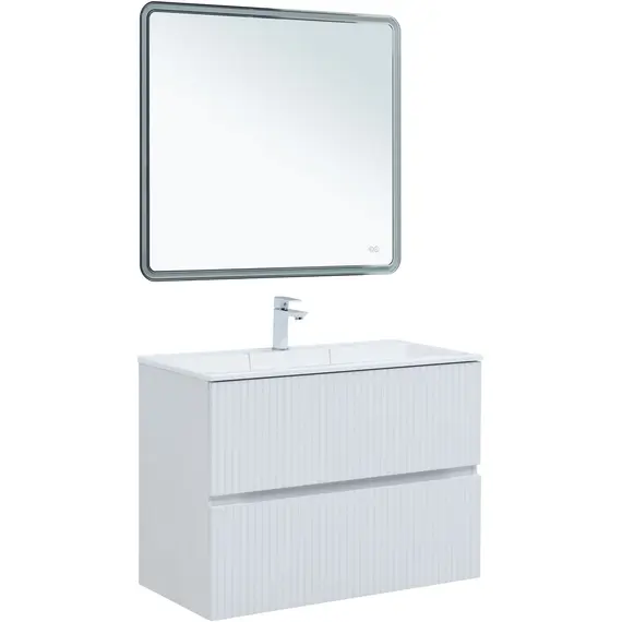 ТУМБА ПОД РАКОВИНУ AQUANET ДЖЕЙН 90 БЕЛЫЙ МАТОВЫЙ