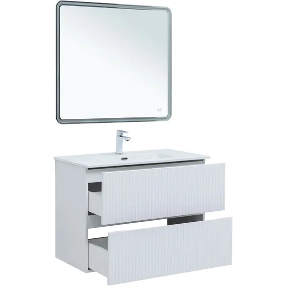 ТУМБА ПОД РАКОВИНУ AQUANET ДЖЕЙН 90 БЕЛЫЙ МАТОВЫЙ