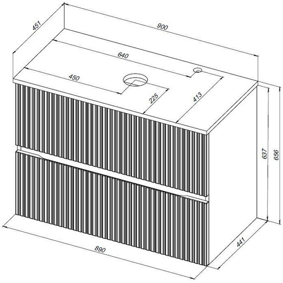 ТУМБА ПОД РАКОВИНУ AQUANET ДЖЕЙН 90 МАРЕНГО