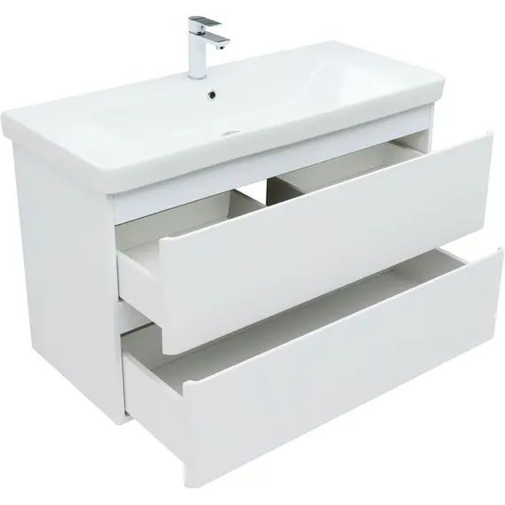 ТУМБА ПОД РАКОВИНУ AQUANET ЭМБЕР 105 БЕЛЫЙ МАТОВЫЙ