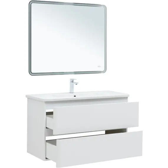 ТУМБА ПОД РАКОВИНУ AQUANET ЭМБЕР 105 БЕЛЫЙ МАТОВЫЙ