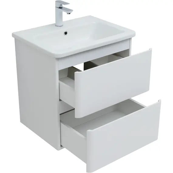 ТУМБА ПОД РАКОВИНУ AQUANET ЭМБЕР 60 БЕЛЫЙ МАТОВЫЙ