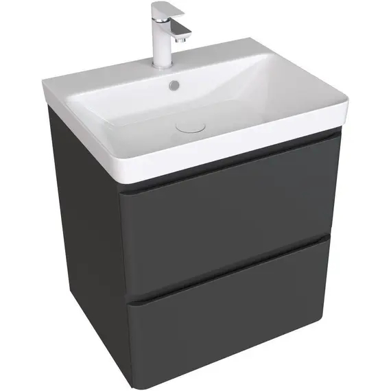 ТУМБА ПОД РАКОВИНУ AQUANET ЭМБЕР 60 ЧЕРНЫЙ МАТОВЫЙ