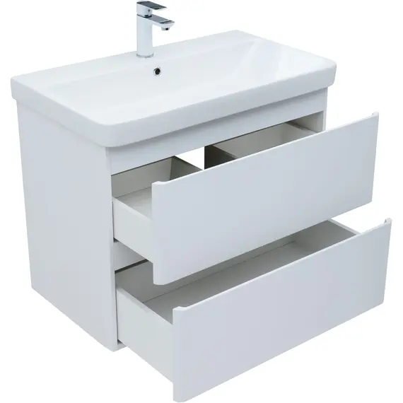 ТУМБА ПОД РАКОВИНУ AQUANET ЭМБЕР 80 БЕЛЫЙ МАТОВЫЙ