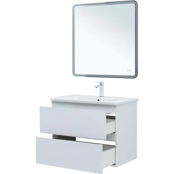 ТУМБА ПОД РАКОВИНУ AQUANET ЭМБЕР 80 БЕЛЫЙ МАТОВЫЙ