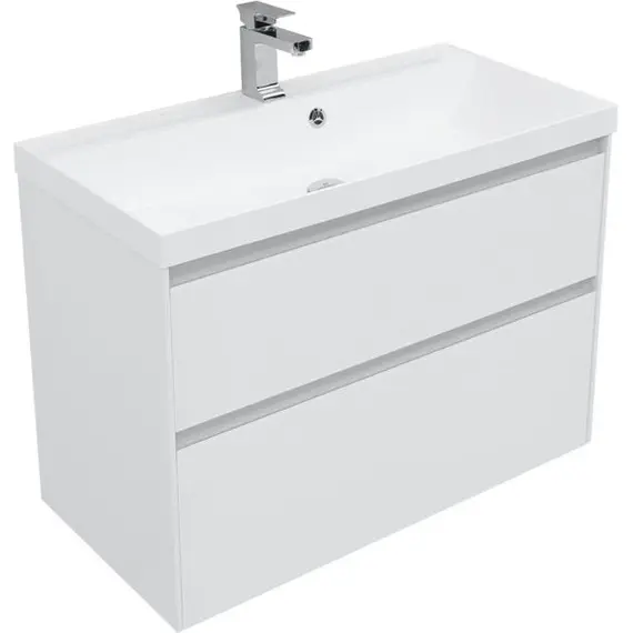 ТУМБА ПОД РАКОВИНУ AQUANET ГЛАСС 90 БЕЛЫЙ