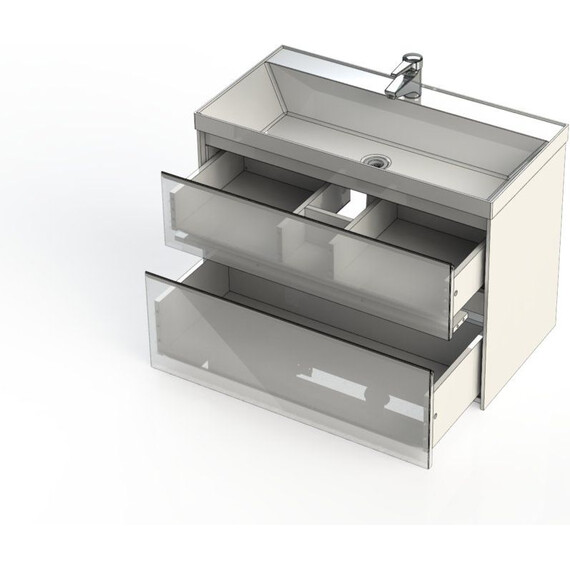 ТУМБА ПОД РАКОВИНУ AQUANET ГЛАСС 90 БЕЛЫЙ