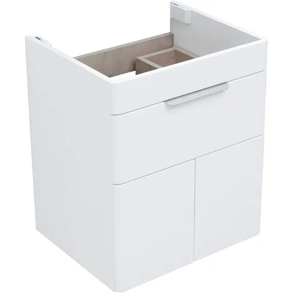 ТУМБА ПОД РАКОВИНУ AQUANET ИРИС NEW 50 БЕЛЫЙ ГЛЯНЕЦ (1 ЯЩИК, 2 ДВЕРЦЫ)