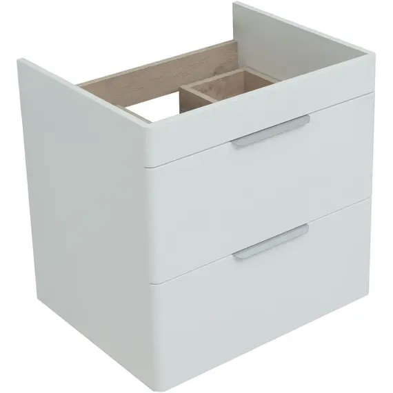 ТУМБА ПОД РАКОВИНУ AQUANET ИРИС NEW 60 БЕЛЫЙ ГЛЯНЕЦ (2 ЯЩИКА)