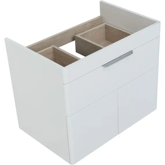 ТУМБА ПОД РАКОВИНУ AQUANET ИРИС NEW 70 БЕЛЫЙ ГЛЯНЕЦ (1 ЯЩИК, 2 ДВЕРЦЫ)