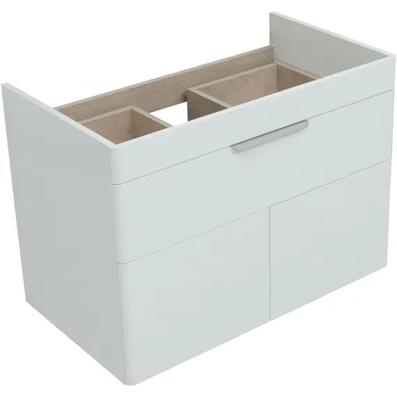 ТУМБА ПОД РАКОВИНУ AQUANET ИРИС NEW 80 БЕЛЫЙ ГЛЯНЕЦ (1 ЯЩИК, 2 ДВЕРЦЫ)