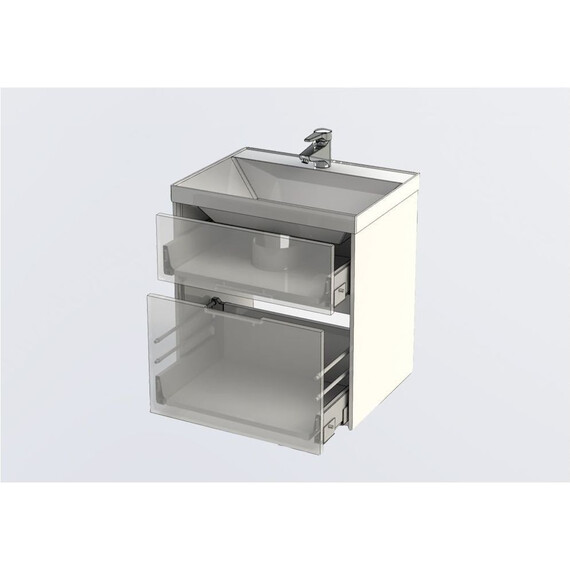 ТУМБА ПОД РАКОВИНУ AQUANET ЛАТИНА 60 БЕЛЫЙ (2 ЯЩИКА)