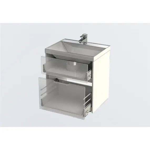 ТУМБА ПОД РАКОВИНУ AQUANET ЛАТИНА 60 БЕЛЫЙ (2 ЯЩИКА)