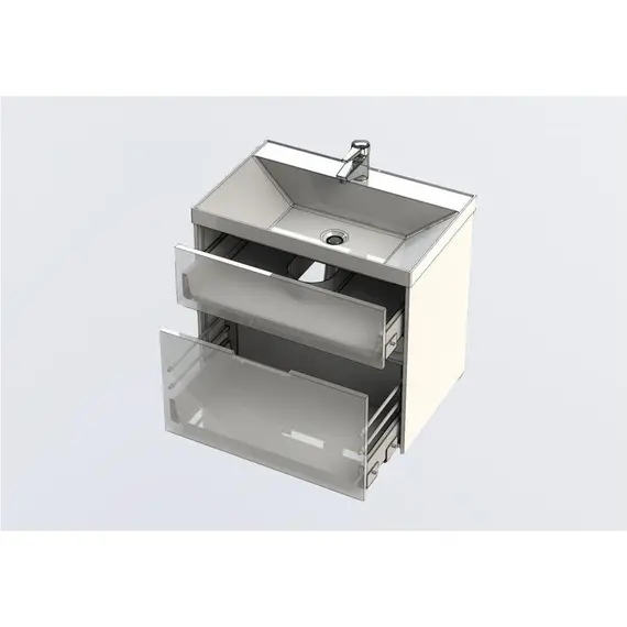 ТУМБА ПОД РАКОВИНУ AQUANET ЛАТИНА 70 БЕЛЫЙ (2 ЯЩИКА)