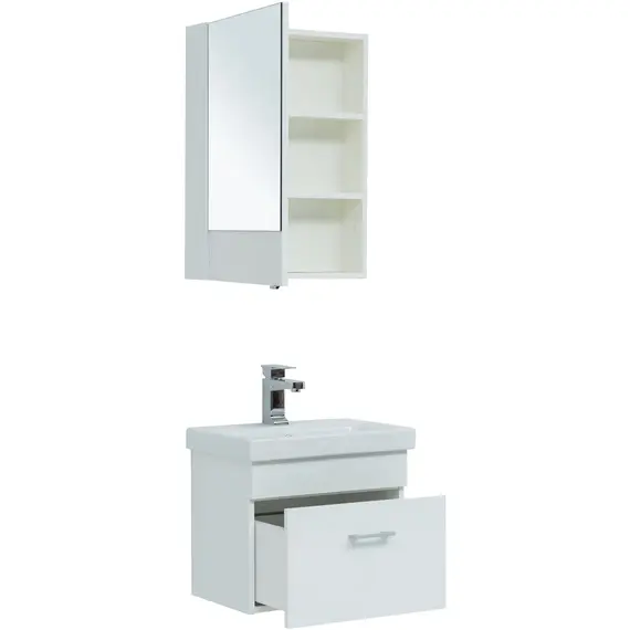 ТУМБА ПОД РАКОВИНУ AQUANET НОТА 50 (MODUO SLIM) БЕЛЫЙ