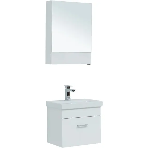 ТУМБА ПОД РАКОВИНУ AQUANET НОТА 50 (MODUO SLIM) БЕЛЫЙ