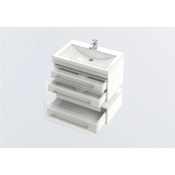 ТУМБА ПОД РАКОВИНУ AQUANET НОТА 75 БЕЛЫЙ