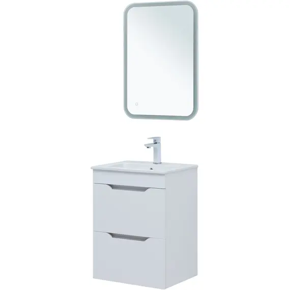 ТУМБА ПОД РАКОВИНУ AQUANET ПРАКТИКА 50 БЕЛЫЙ МАТОВЫЙ (2 ЯЩИКА)