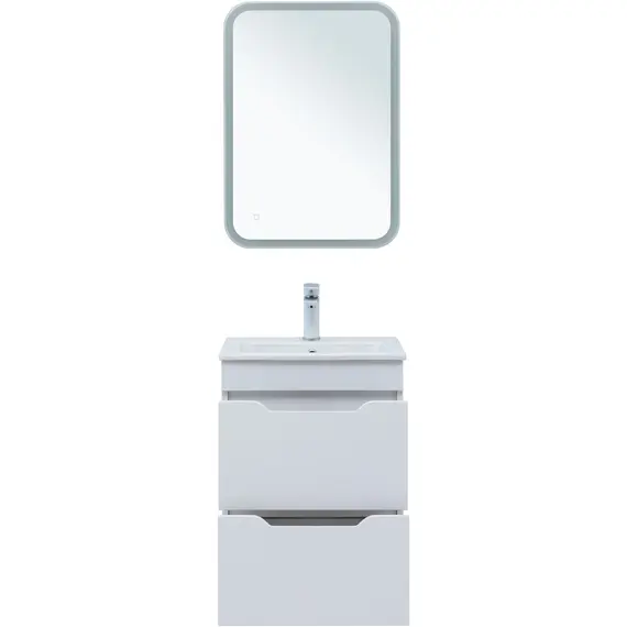 ТУМБА ПОД РАКОВИНУ AQUANET ПРАКТИКА 50 БЕЛЫЙ МАТОВЫЙ (2 ЯЩИКА)