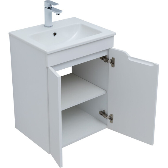 ТУМБА ПОД РАКОВИНУ AQUANET ПРАКТИКА 50 БЕЛЫЙ МАТОВЫЙ