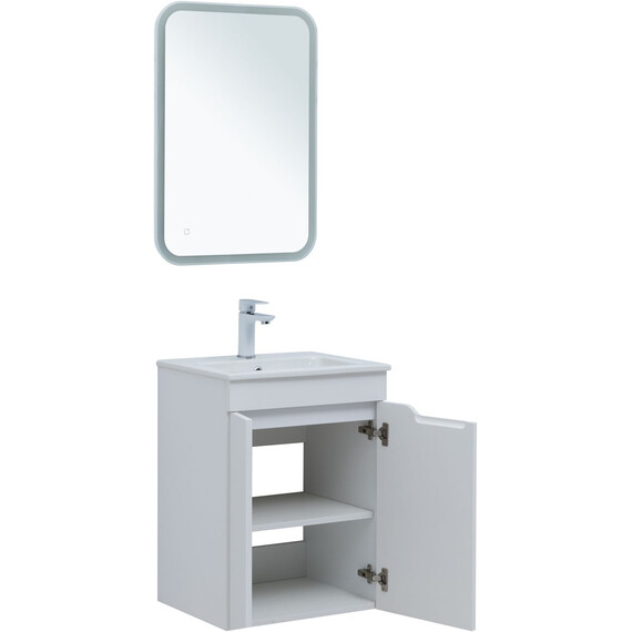 ТУМБА ПОД РАКОВИНУ AQUANET ПРАКТИКА 50 БЕЛЫЙ МАТОВЫЙ